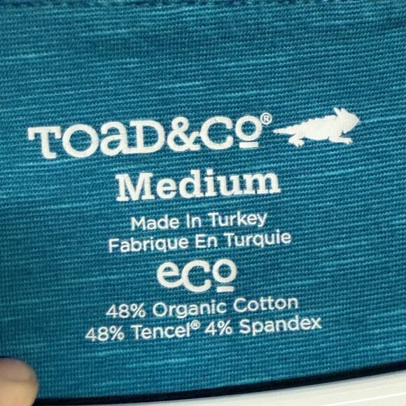 Toad & Co Teal Rosemarie Dress Medium - Picture 6 of 7